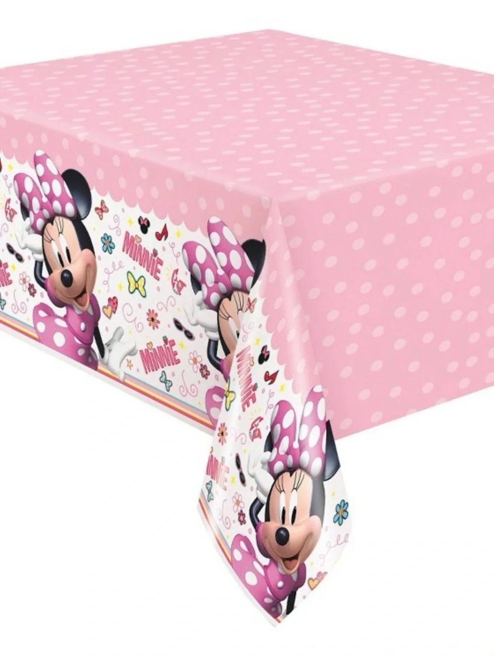 Disney Minnie Mouse Pink Polka Dot Party Tablecover